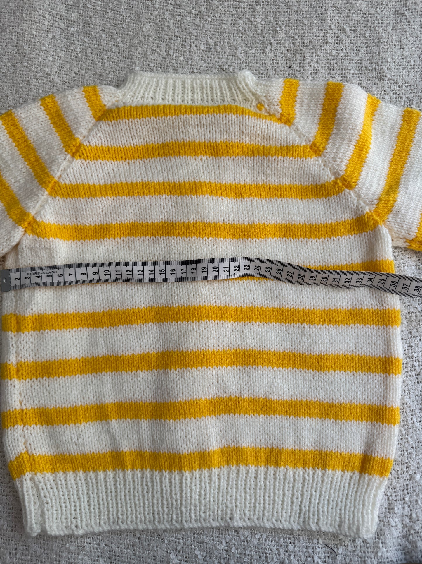 2-4 years cream/yellow stripe cardigan