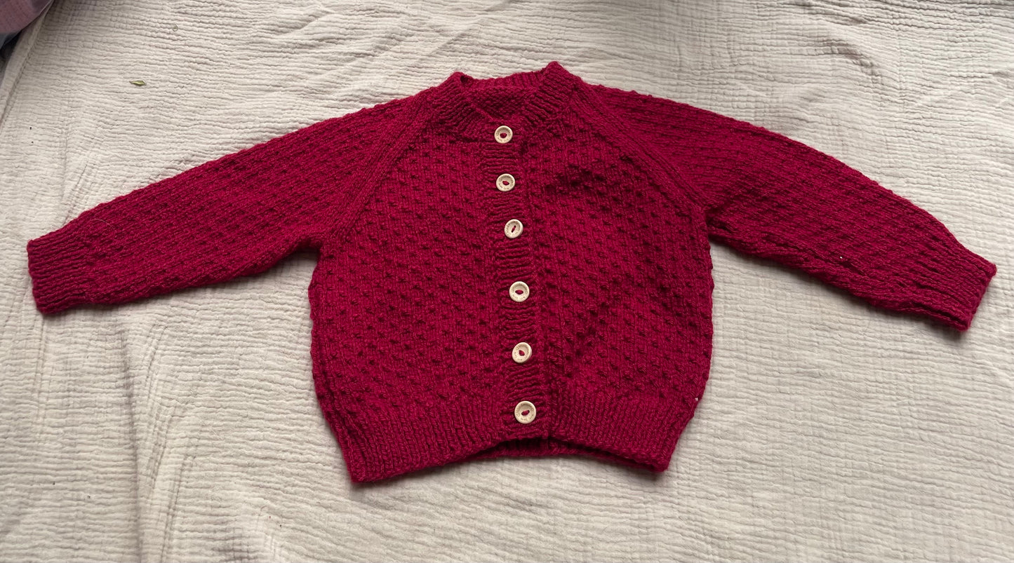 12-18m claret cardigan