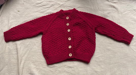12-18m claret cardigan