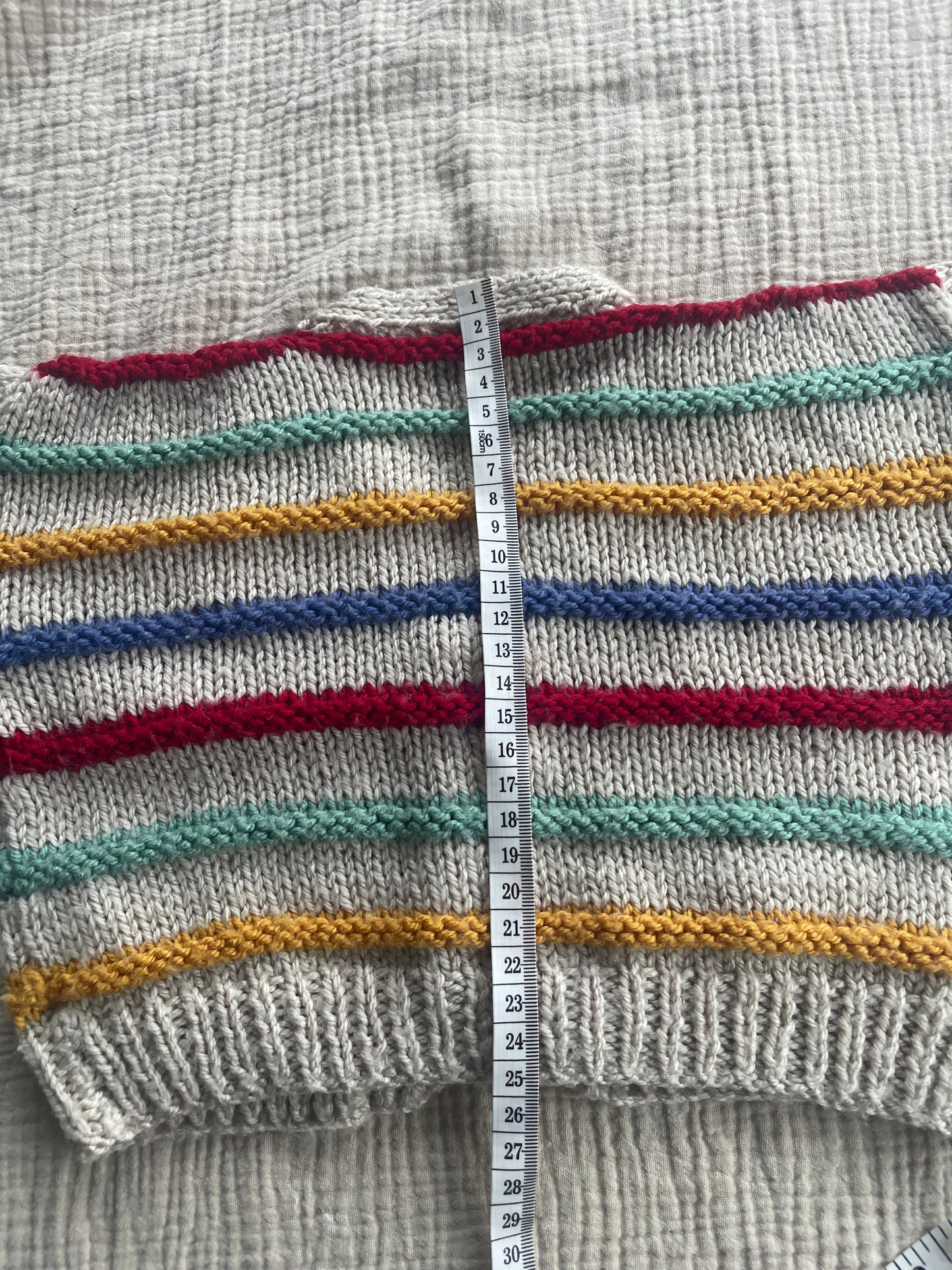 1-2years rainbow striped cardigan