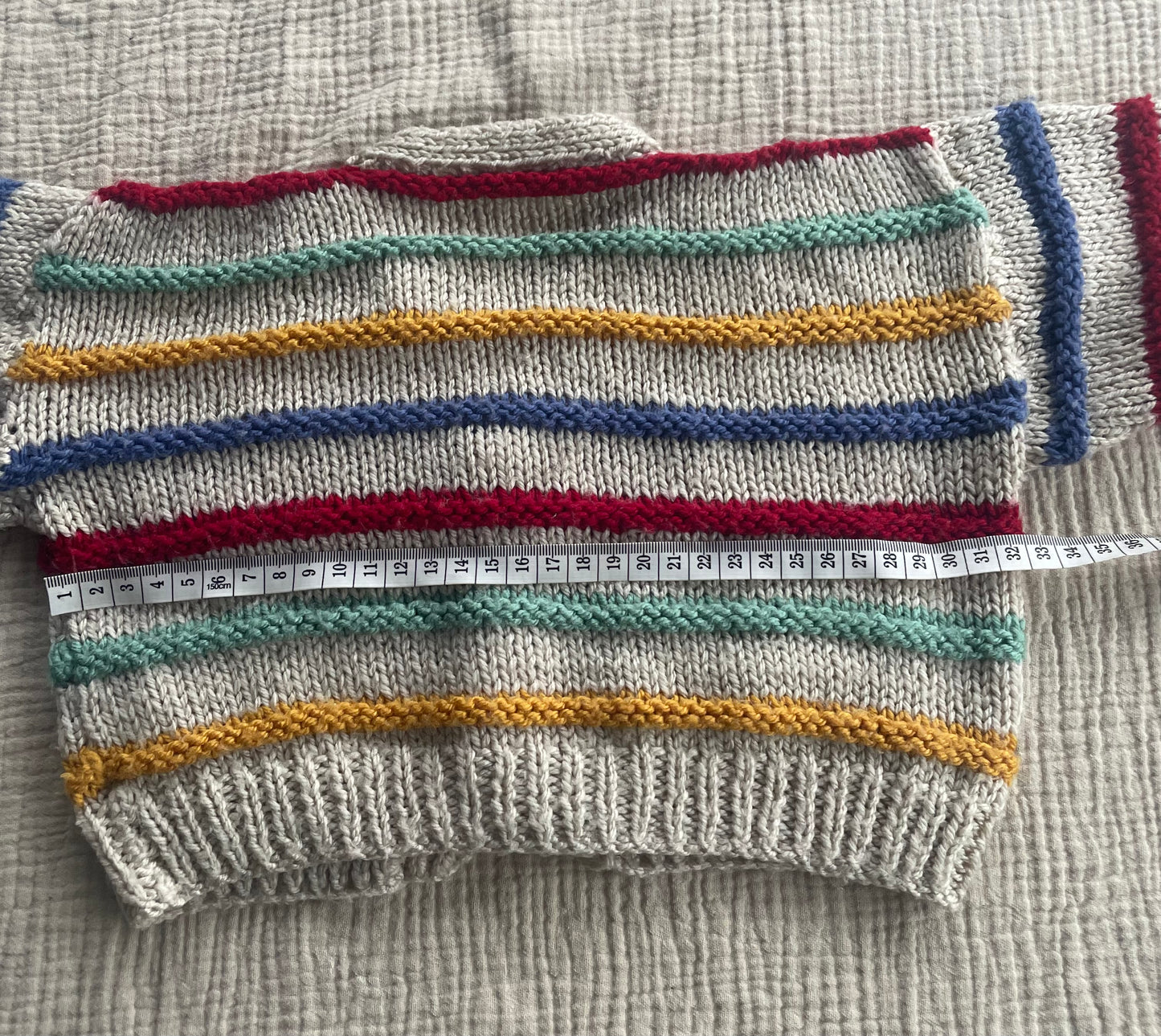 1-2years rainbow striped cardigan