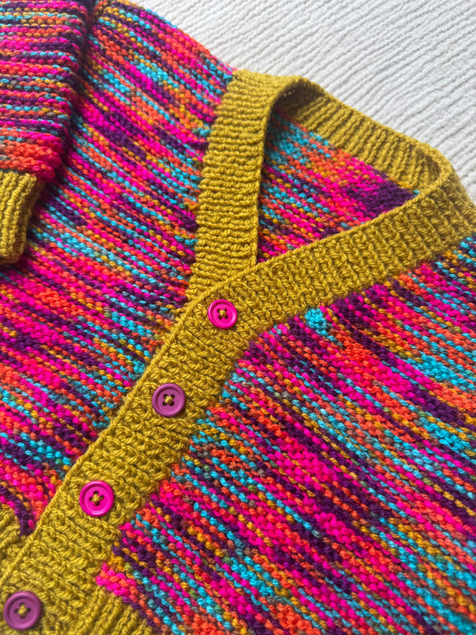 2-4 years slouchy multi cardigan