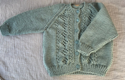 2-3 years sage cardigan