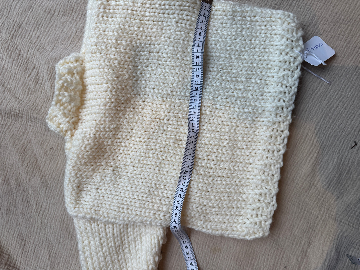 Super chunky 1-3 years cream with custom design