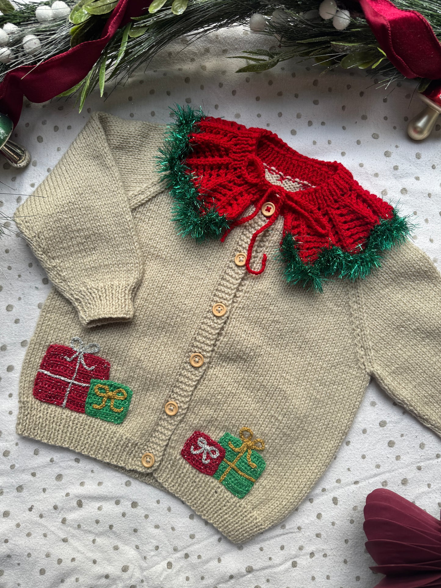 Elf legs 2-4 years parchment cardigan