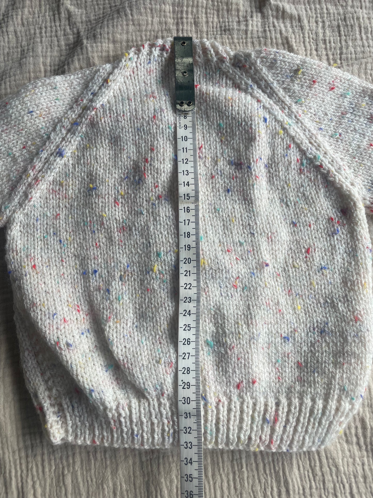 9-12months cream cardigan with flecks