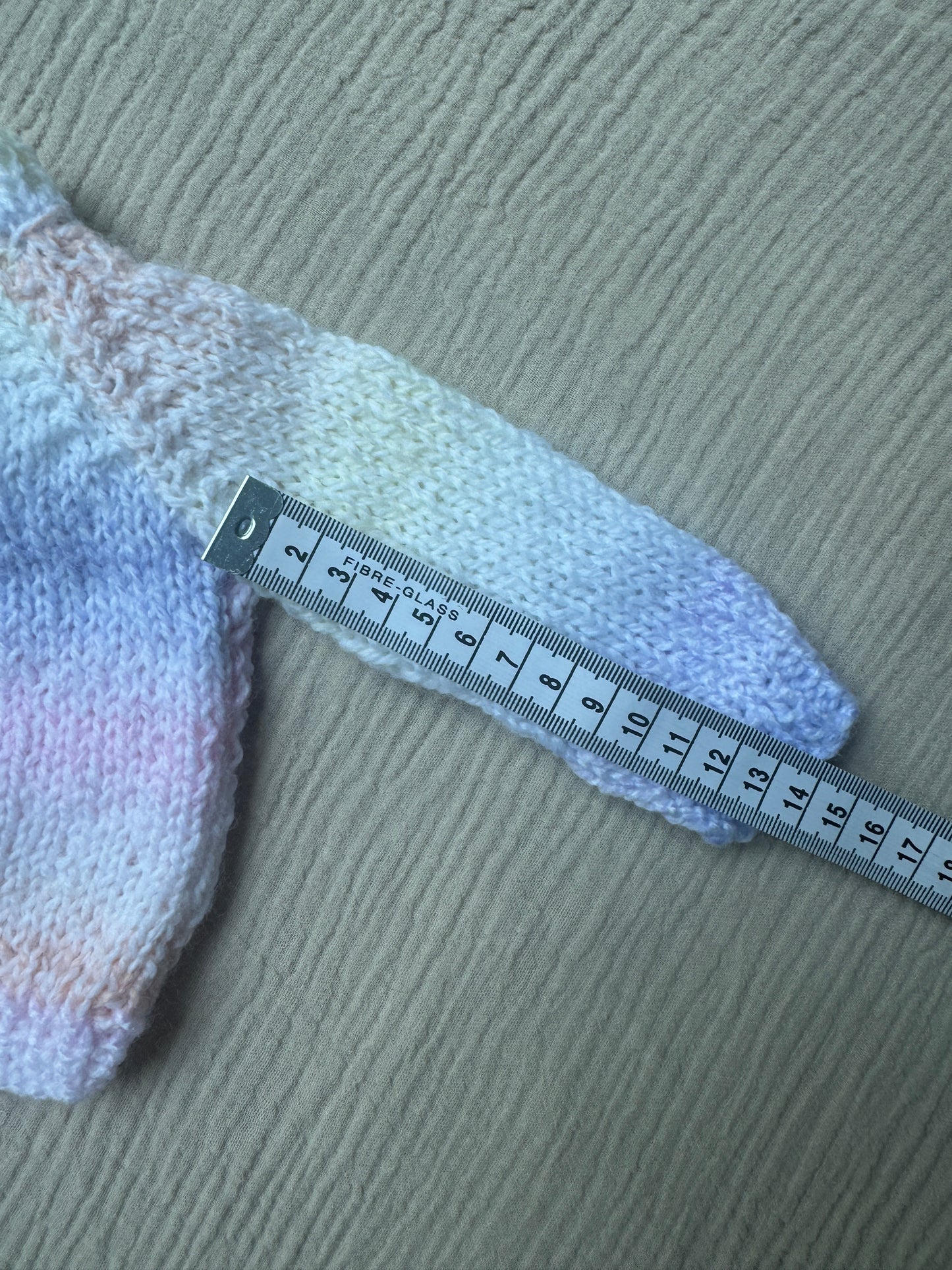 Small 0-3m pastel rainbow cardigan