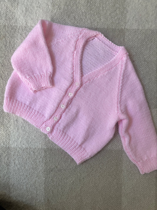 1-2 years pink cardigan