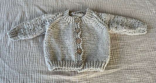 Newborn parchment cardigan