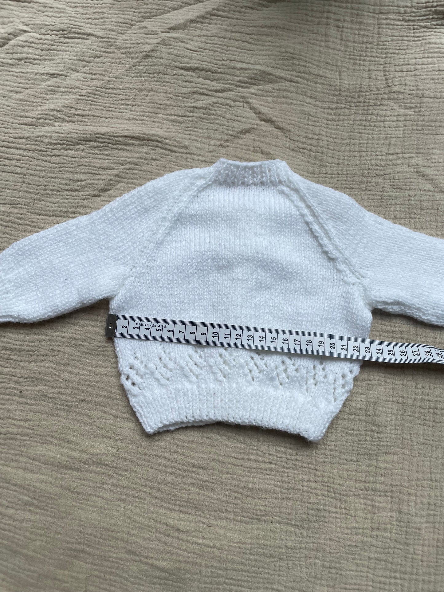 0-3m white cardigan