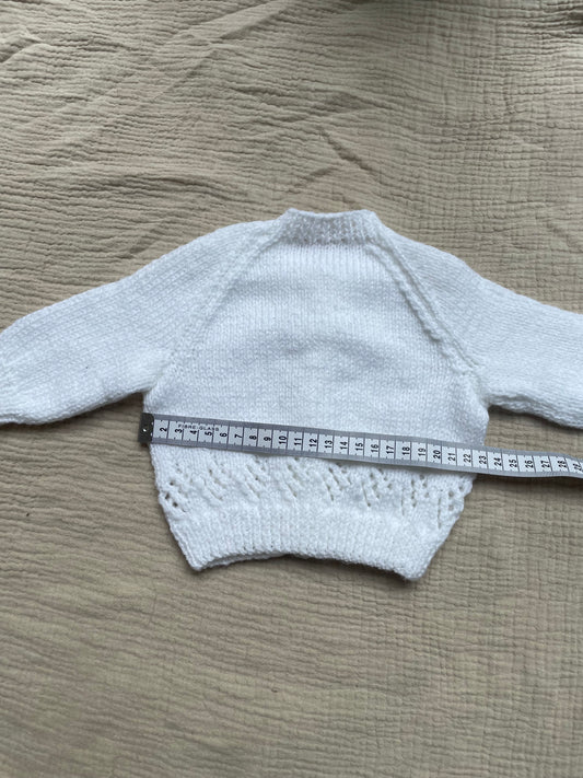 0-3m white cardigan