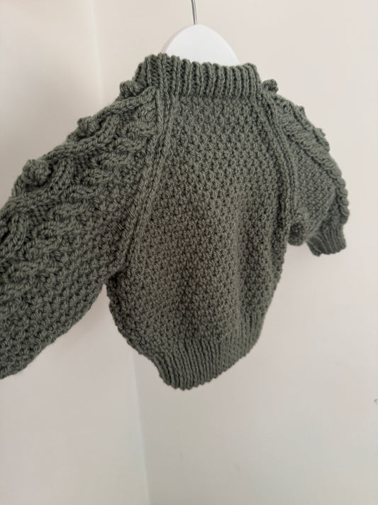 3-6m pine green Cardigan