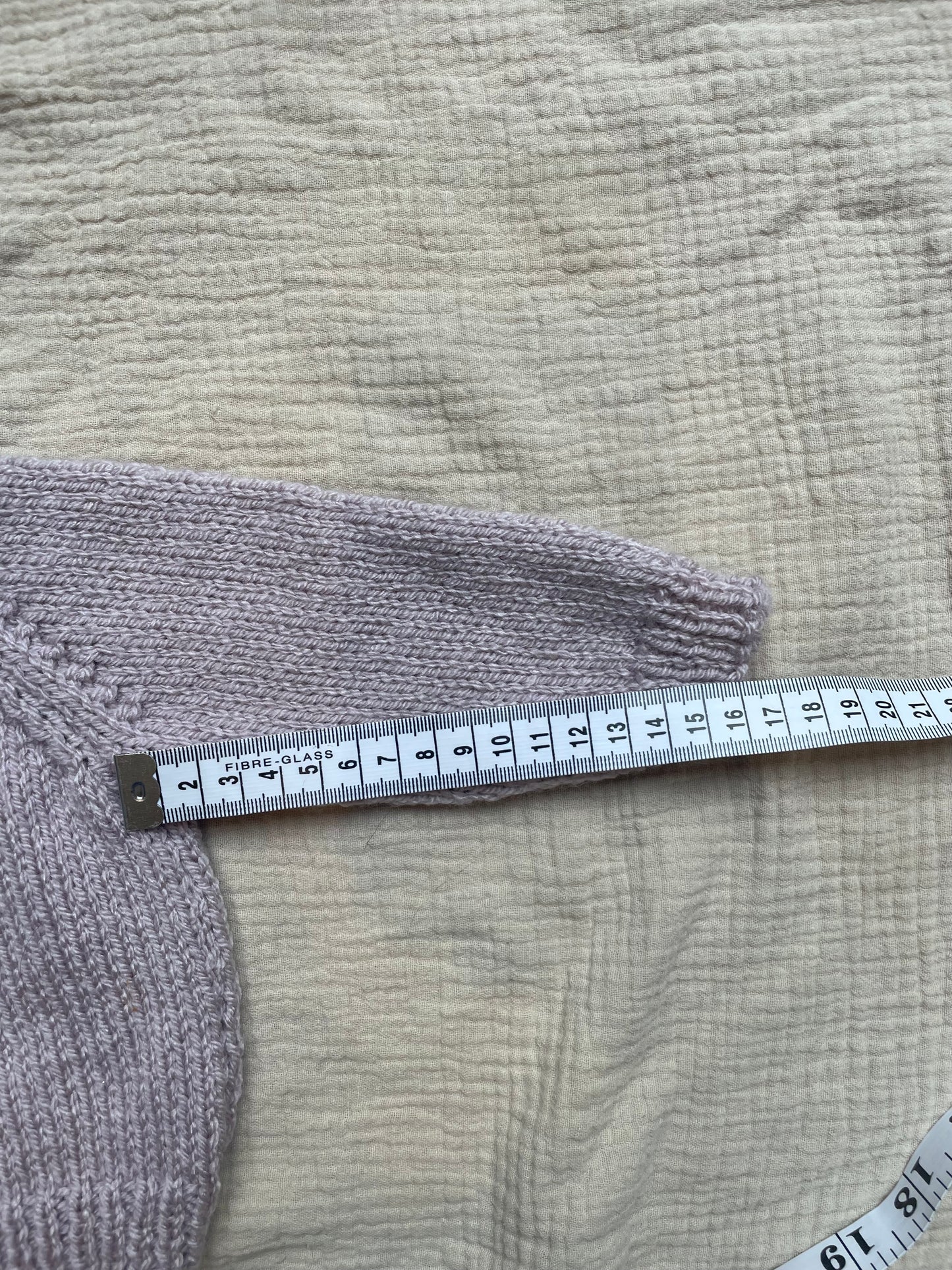 small 0-3m mushroom (purple undertones) cardigan