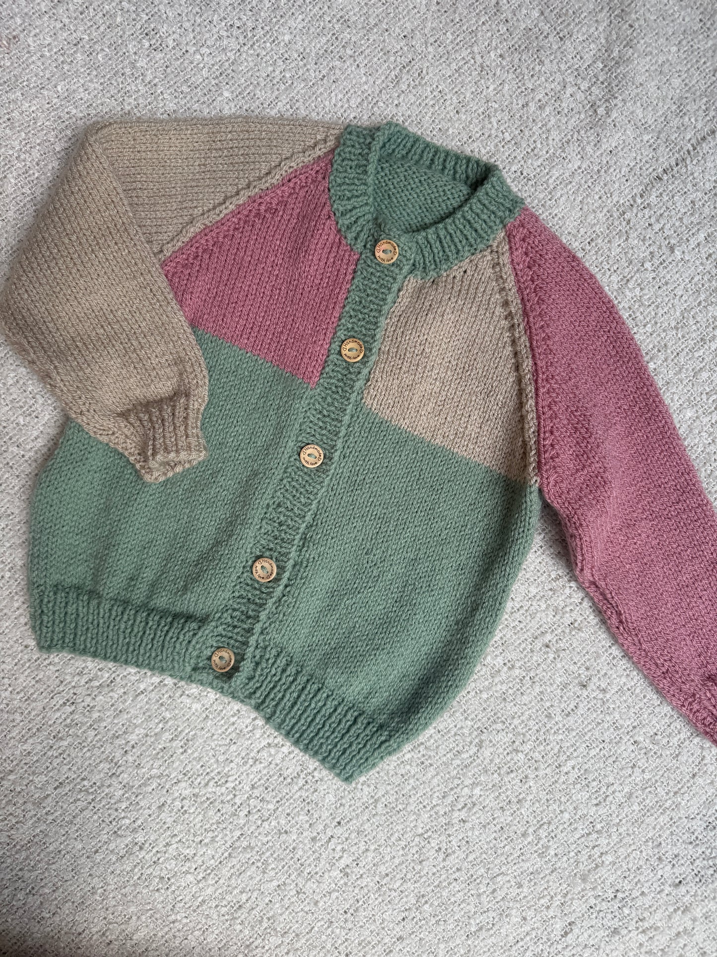 1-2 years colour block cardigan