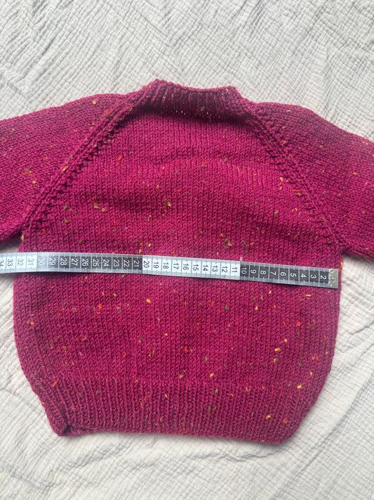 1-2 years raspberry with fleck cardigan