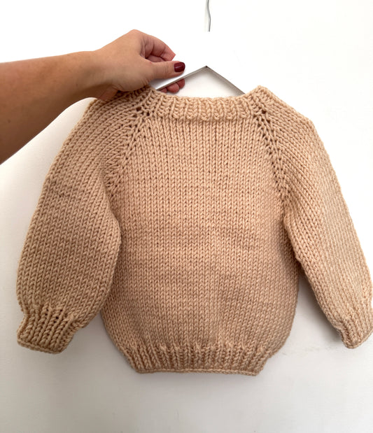 2-4 years chunky mushroom cardigan