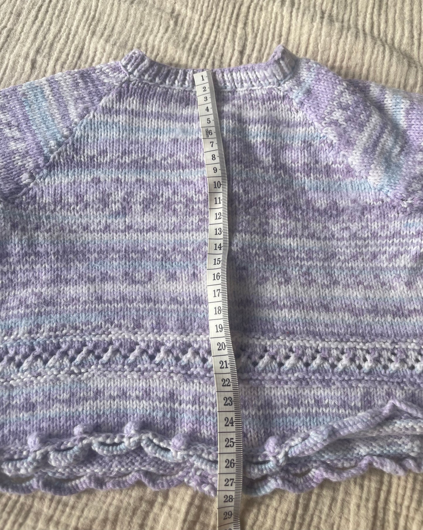 6-9m lilac patterned cardigan