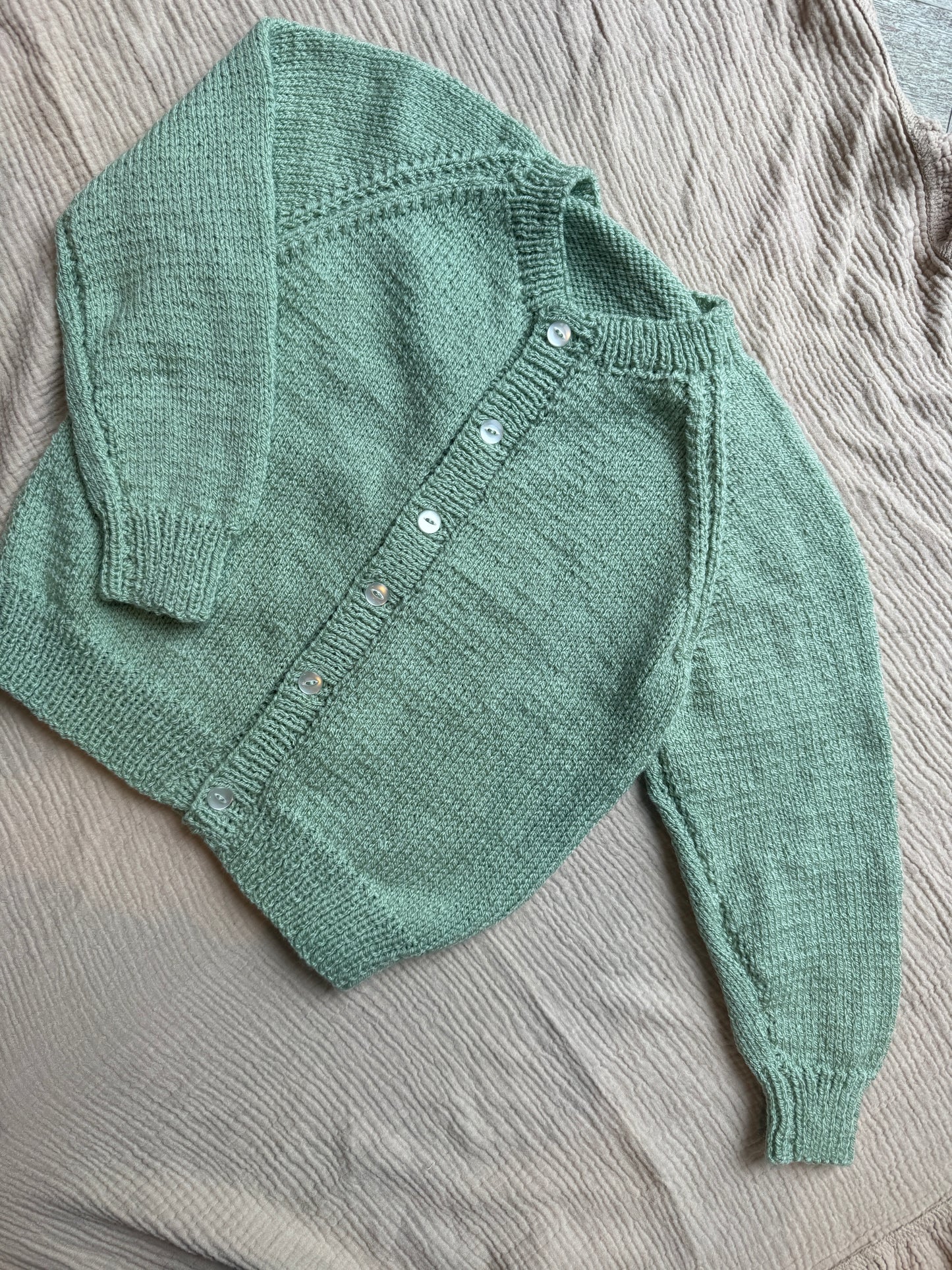 4-5 years sage cardigan