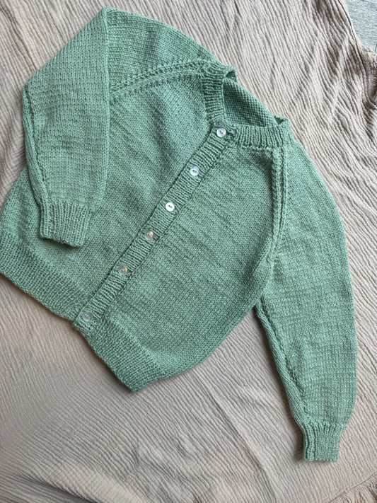 4-5 years sage cardigan