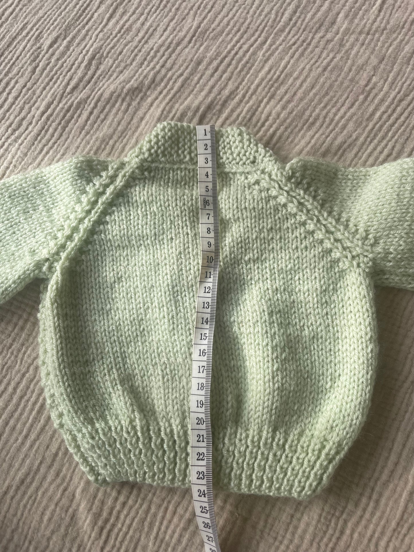 small 0-3m pistachio cardigan