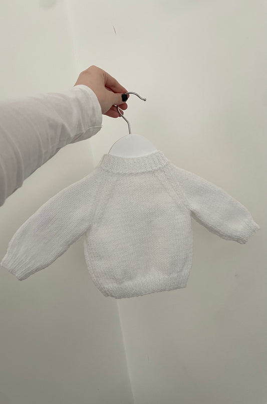 Newborn white Cardigan