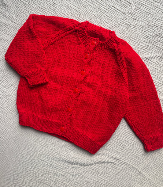 2-3 years red cardigan