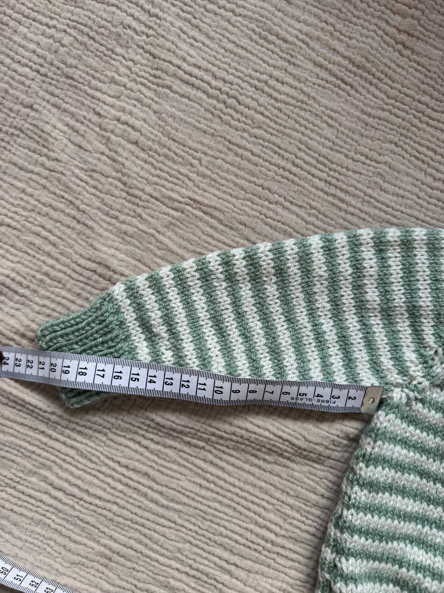 9-15m sage and cream cardigan