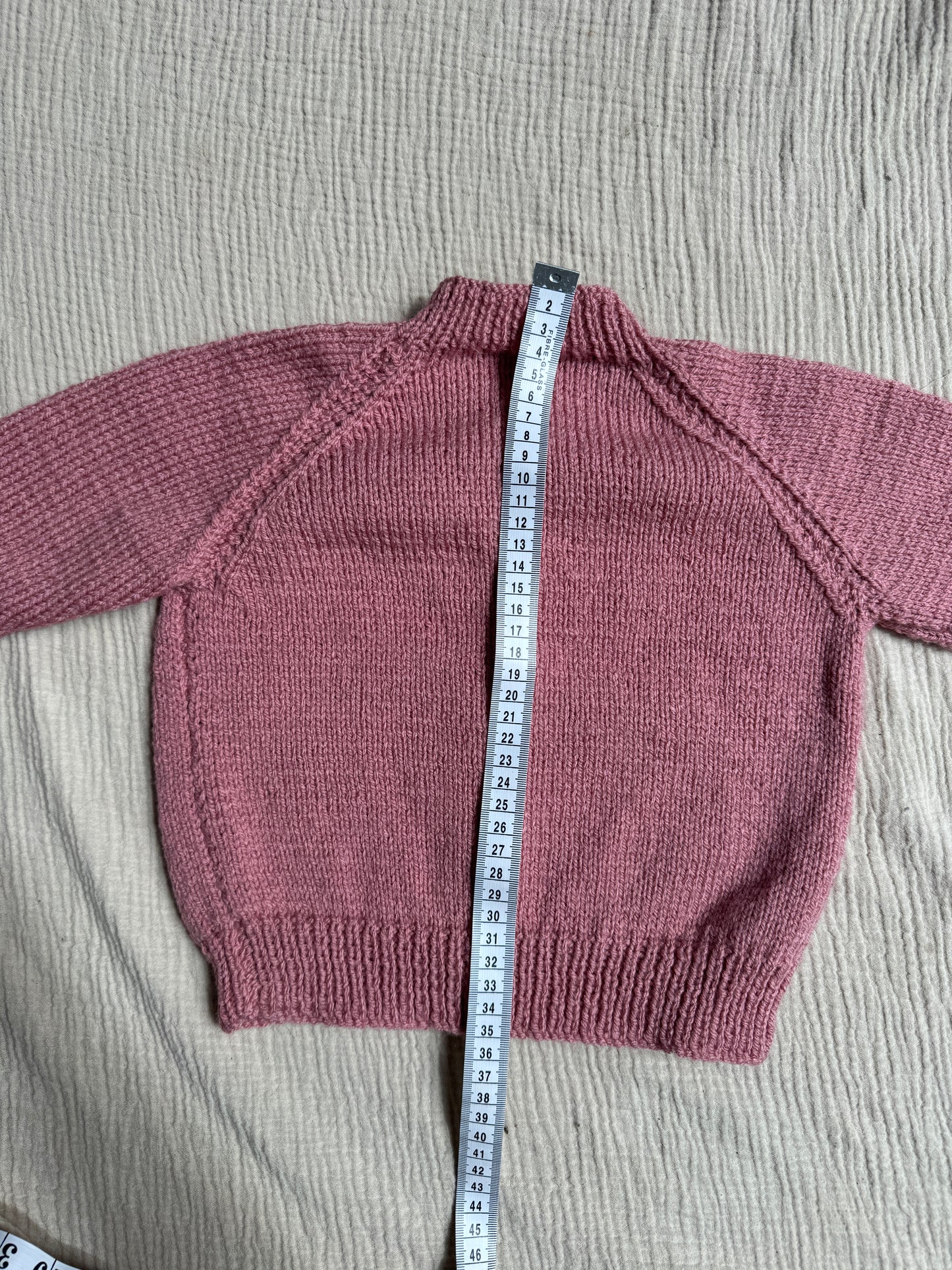 1-2 years pale rose cardigan