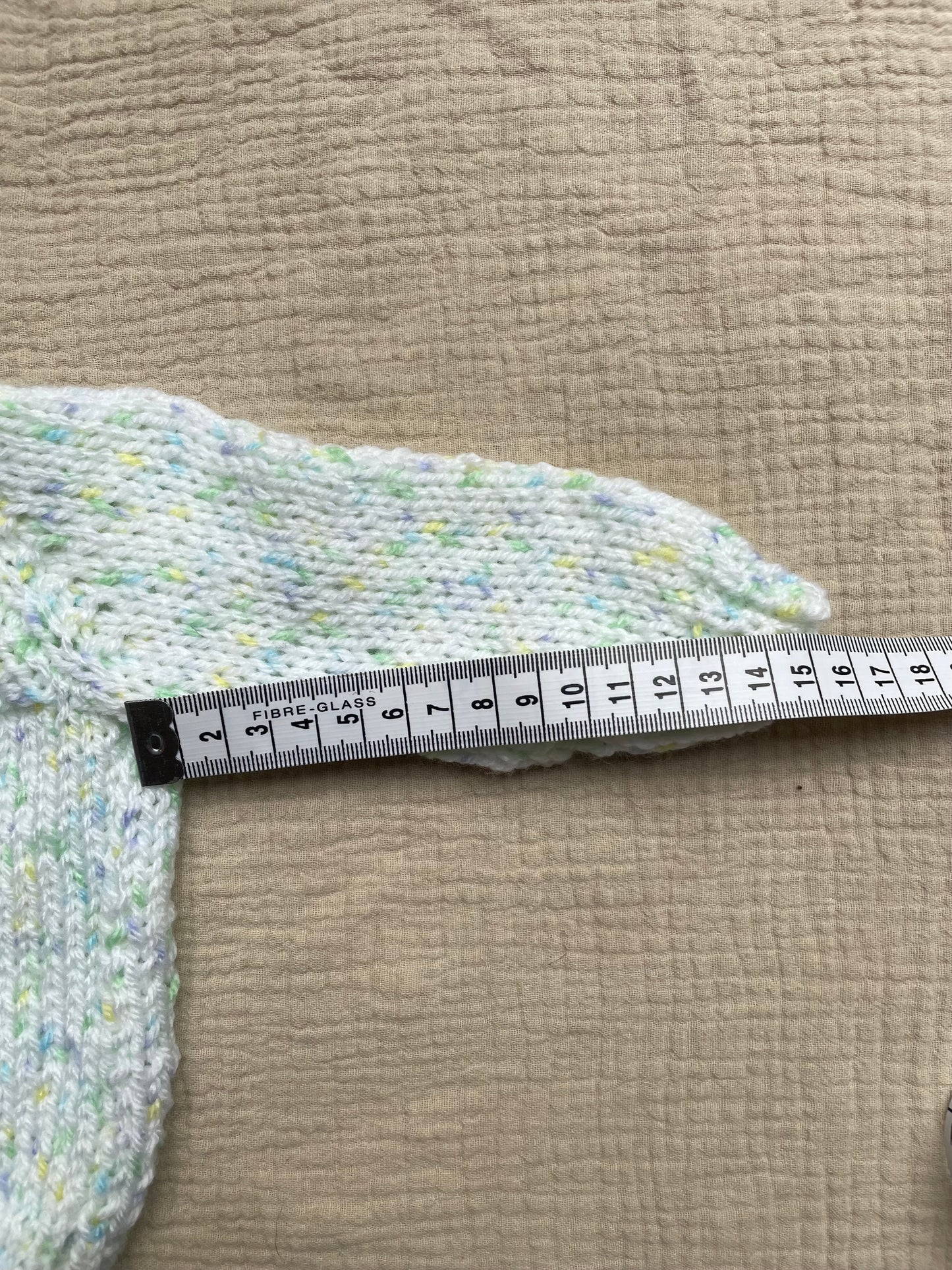 0-3m blue green fleck cardigan