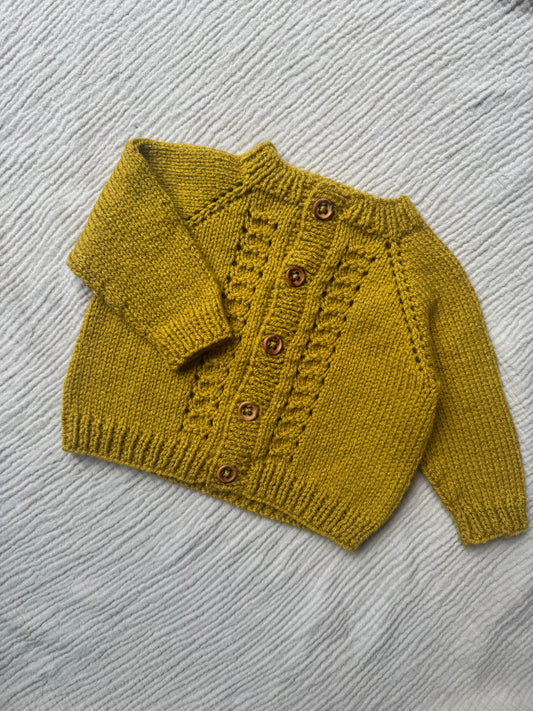 3-6m mustard cardigan