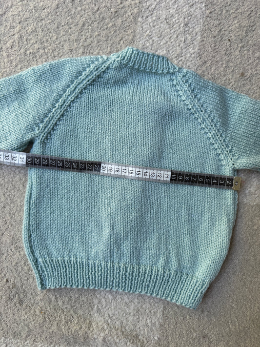 9-15m duck egg cardigan