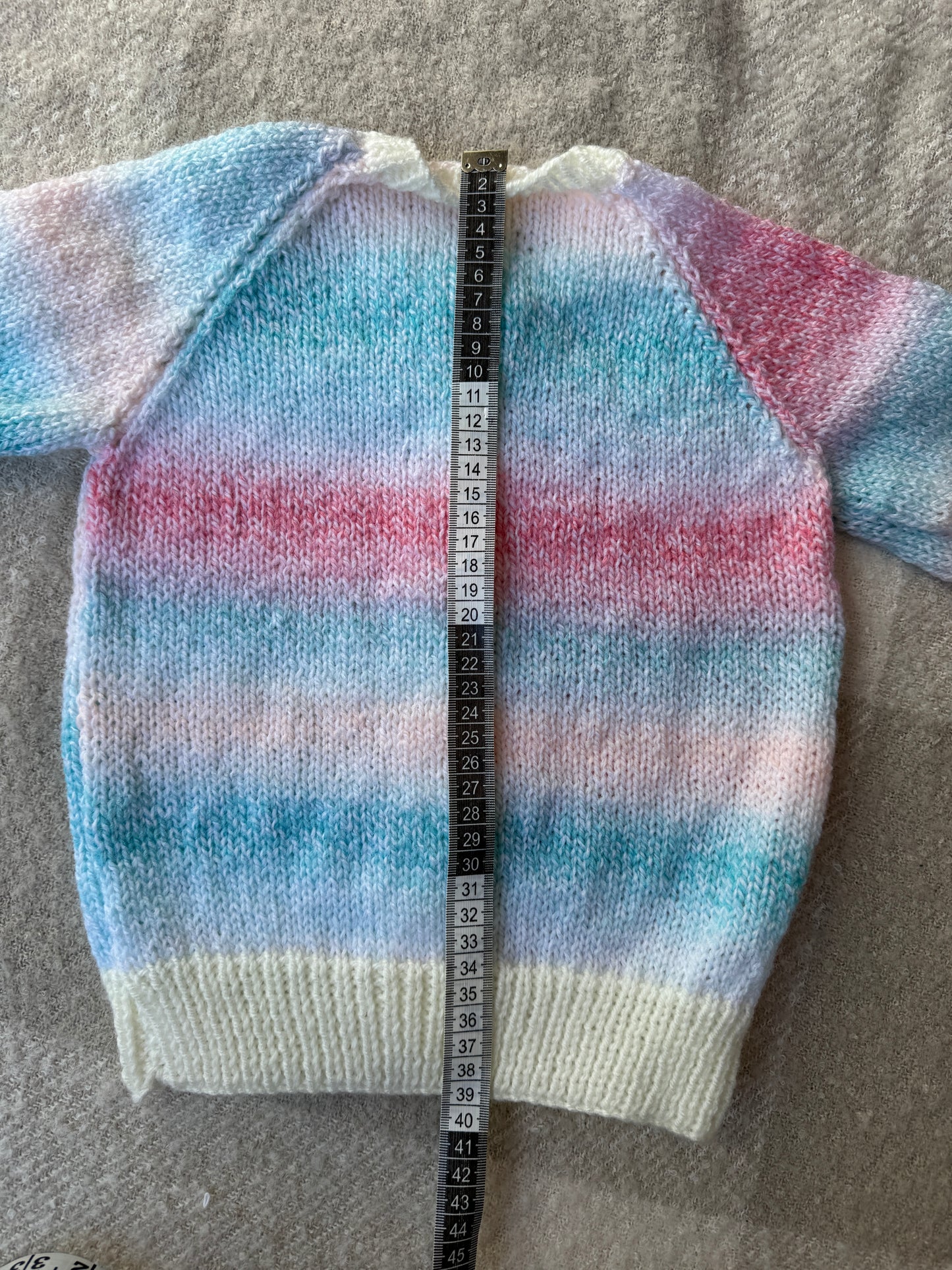 2-3 years blue/pink rainbow cardigan