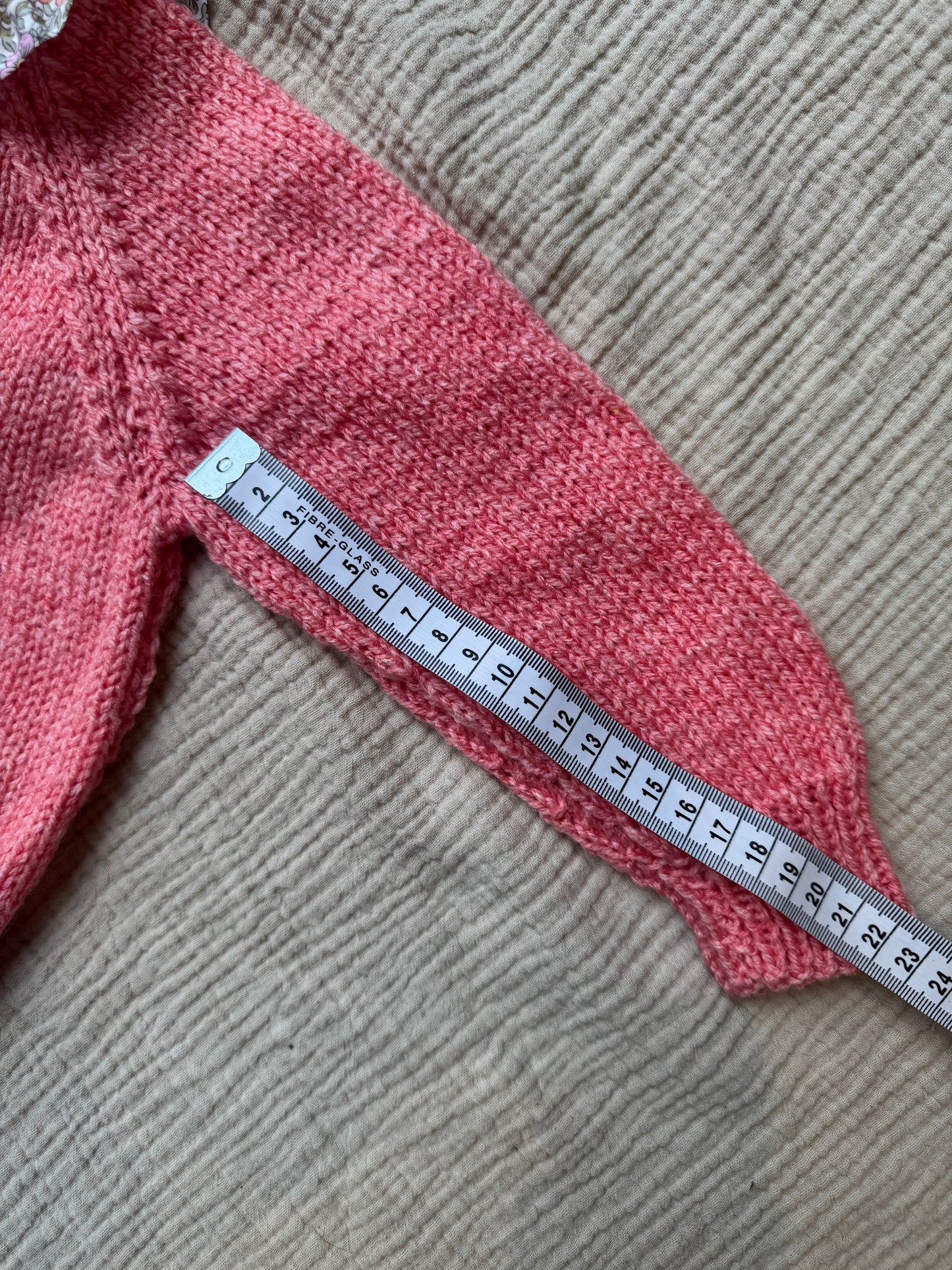 9-15m coral with liberty collar cardigan