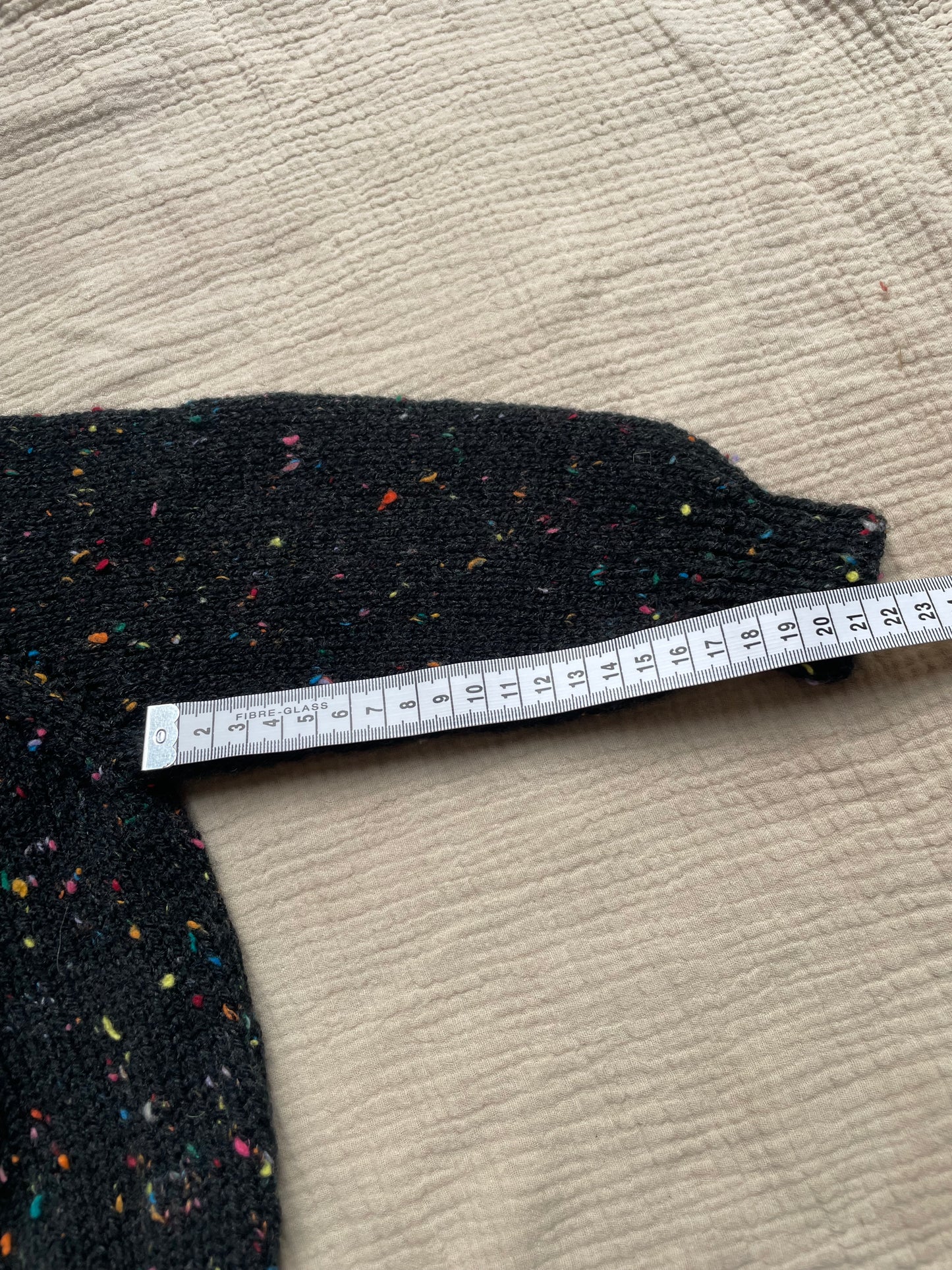 1-2 years black multi-coloured fleck jumper