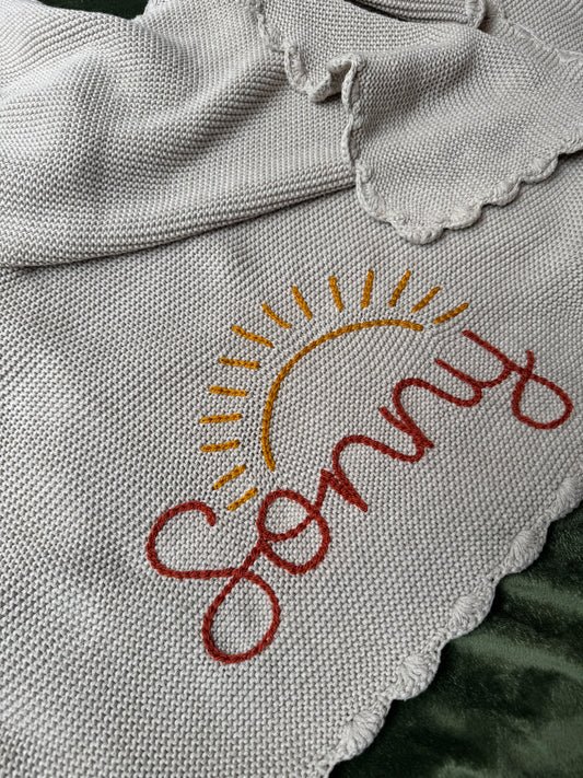 Personalised baby blanket