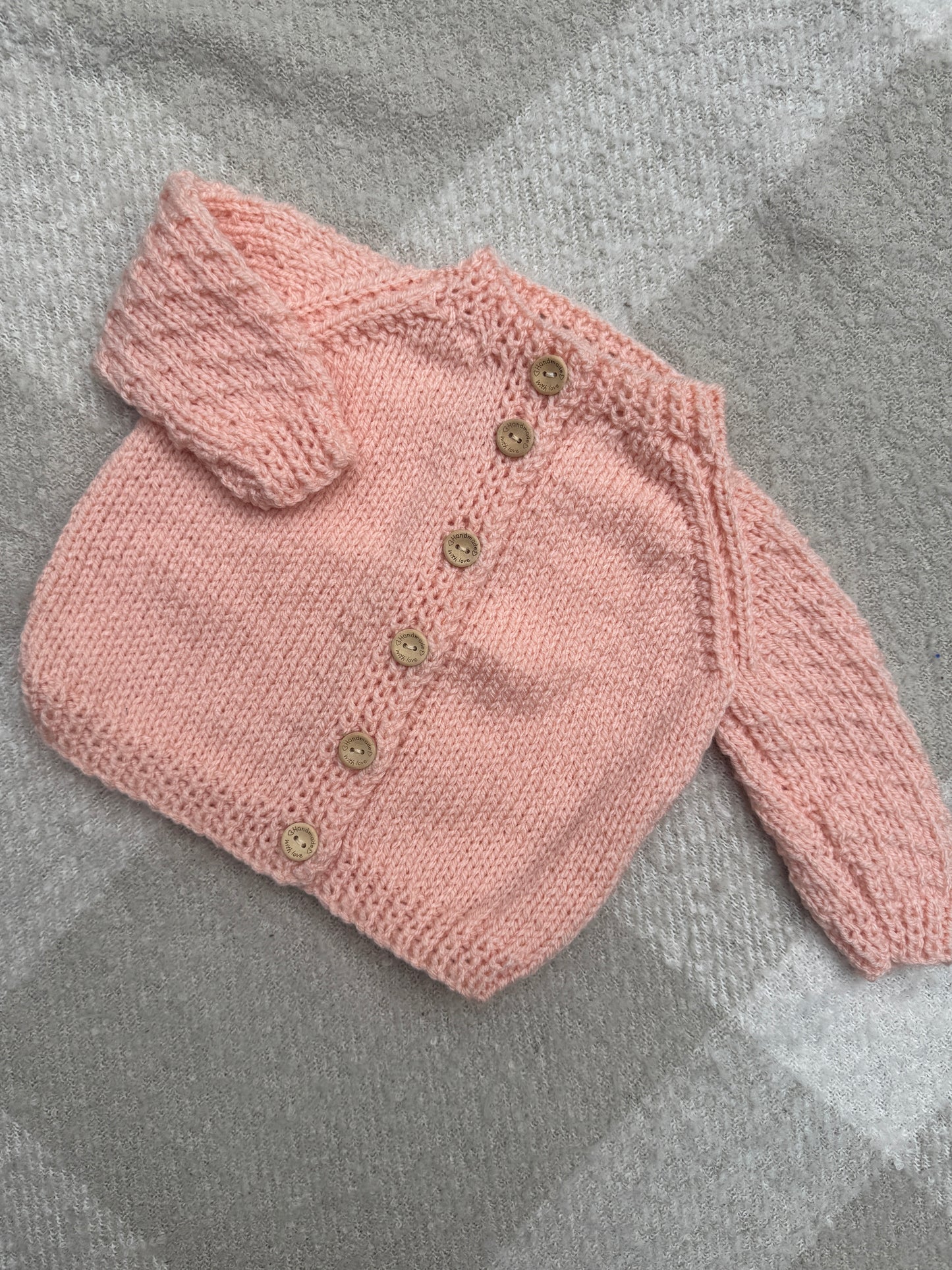 6-9m peach cardigan