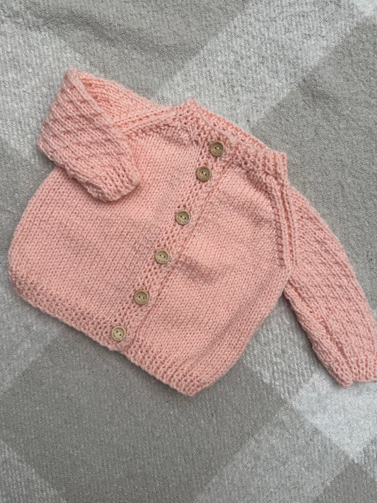 6-9m peach cardigan