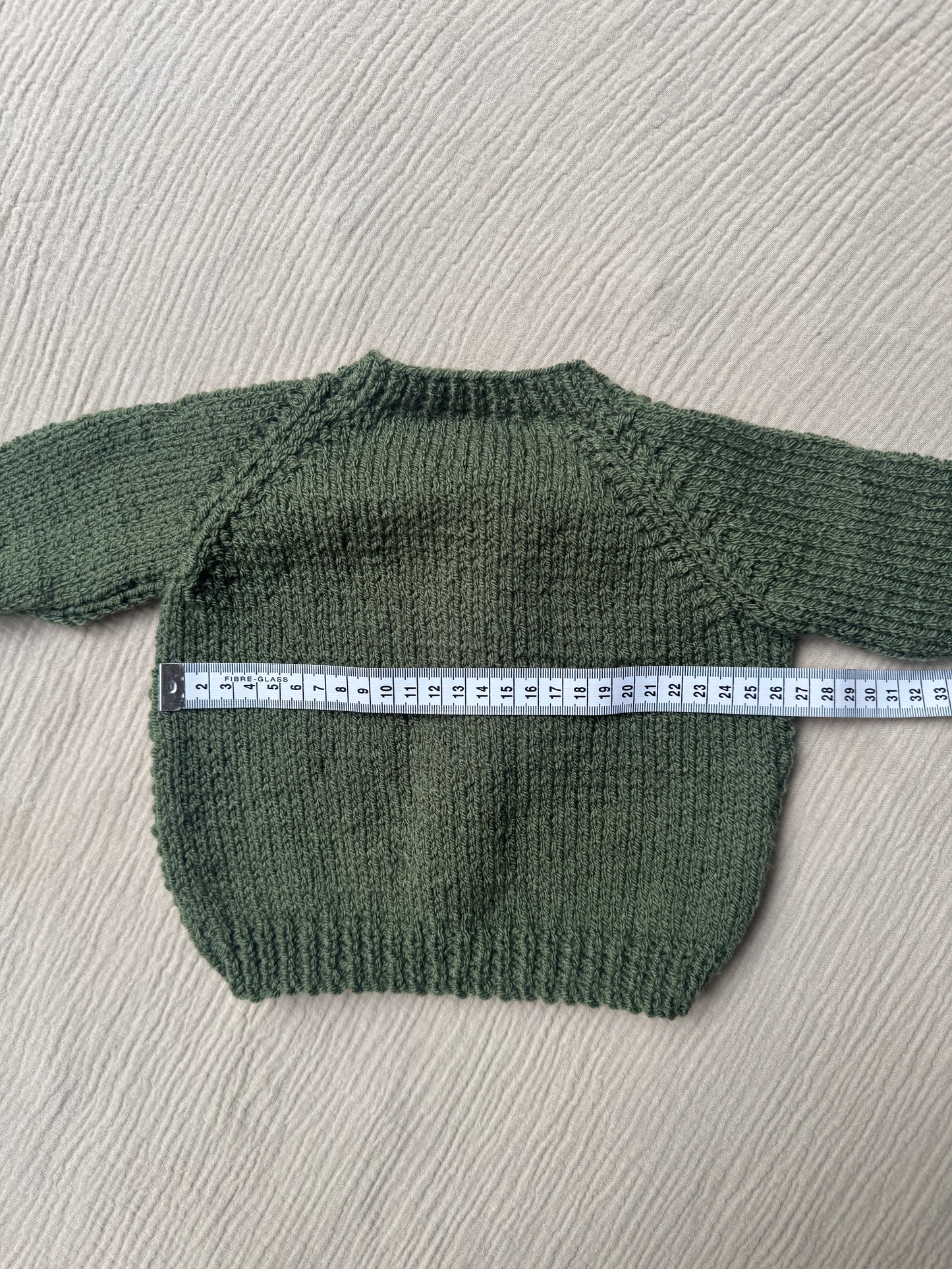 3-6m khaki green cardigan