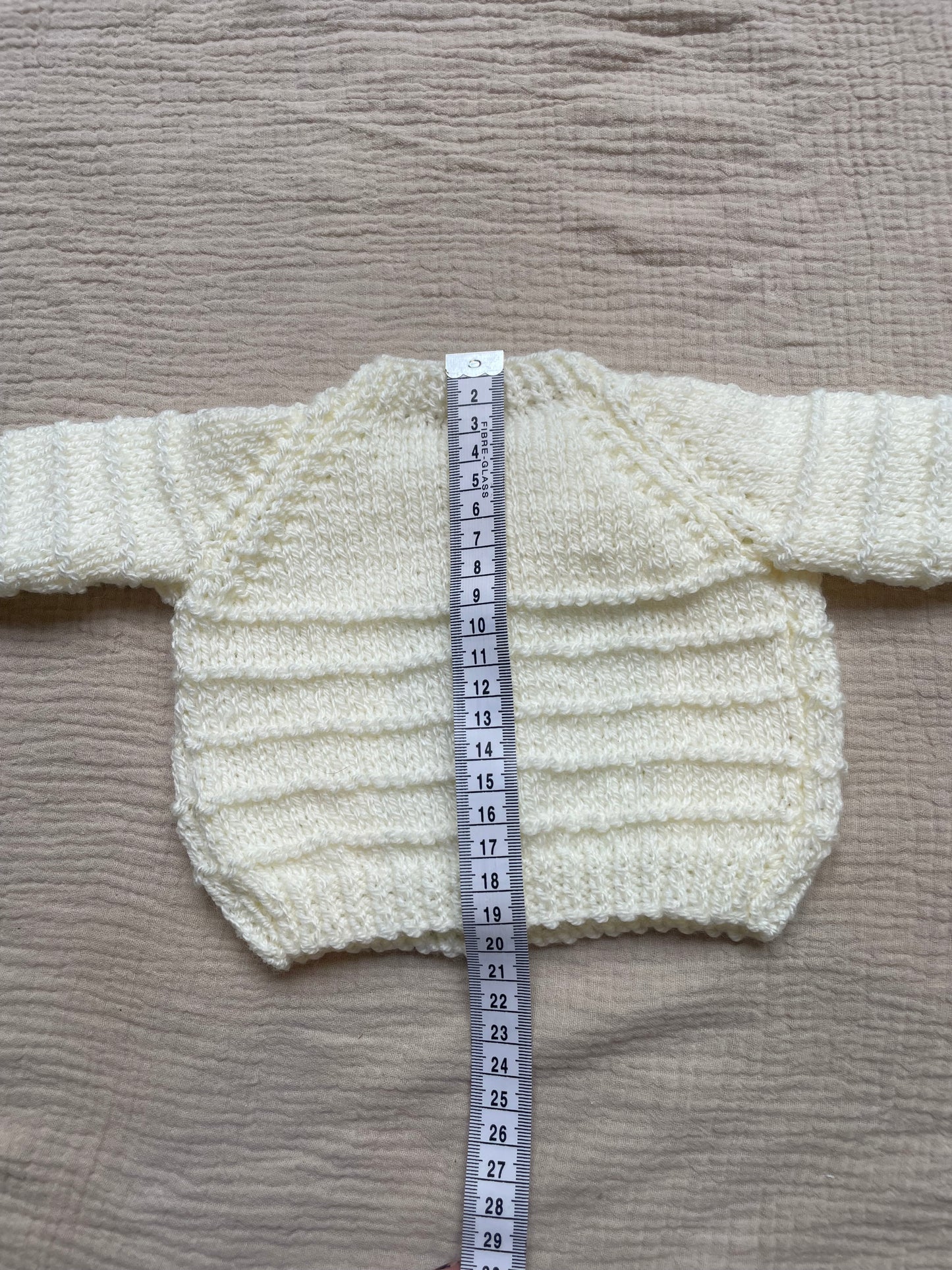 Newborn warm cream cardigan