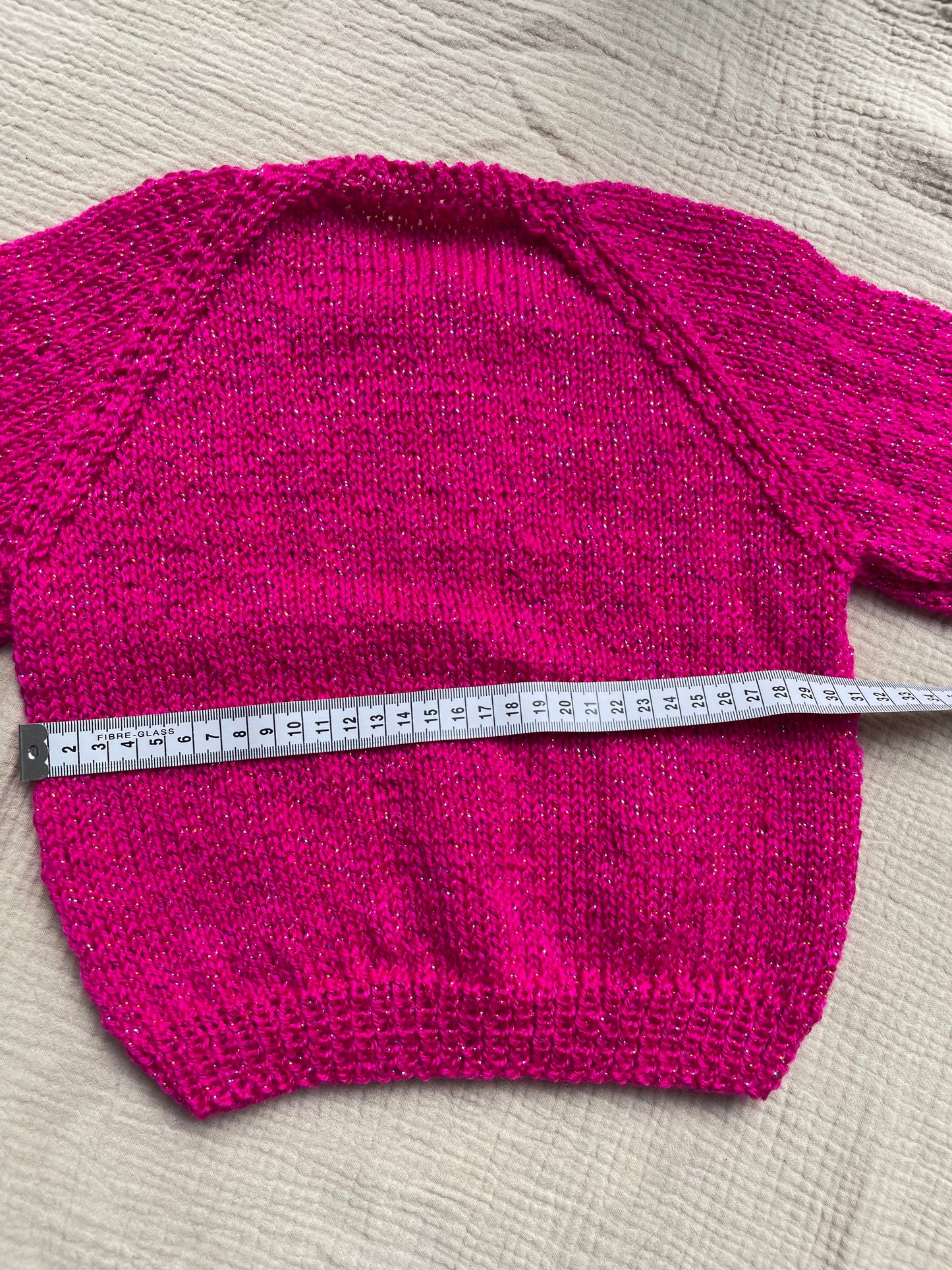 1-2 years magenta sparkle cardigan