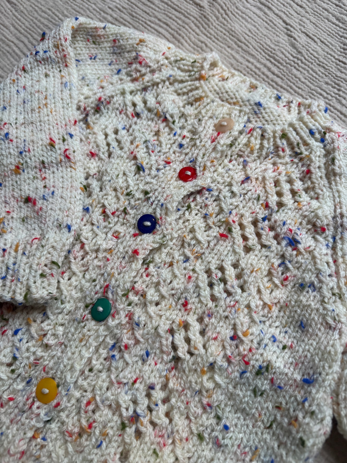 2-3 years multi fleck cardigan