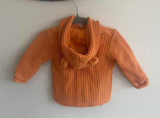 3-6 months orange cardigan