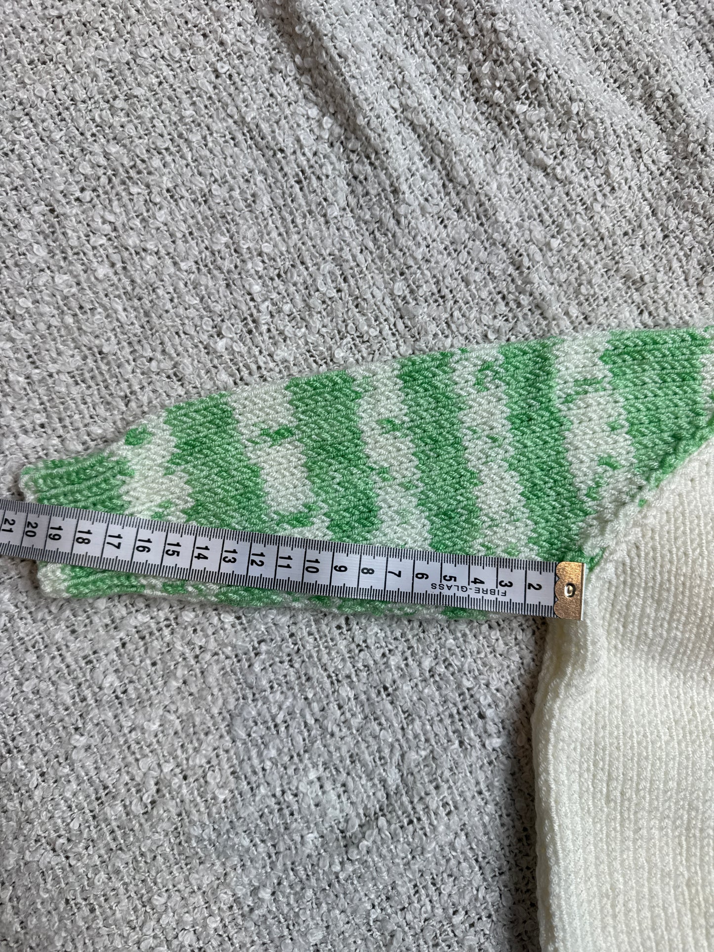 6-9m green and white stripe cardigan