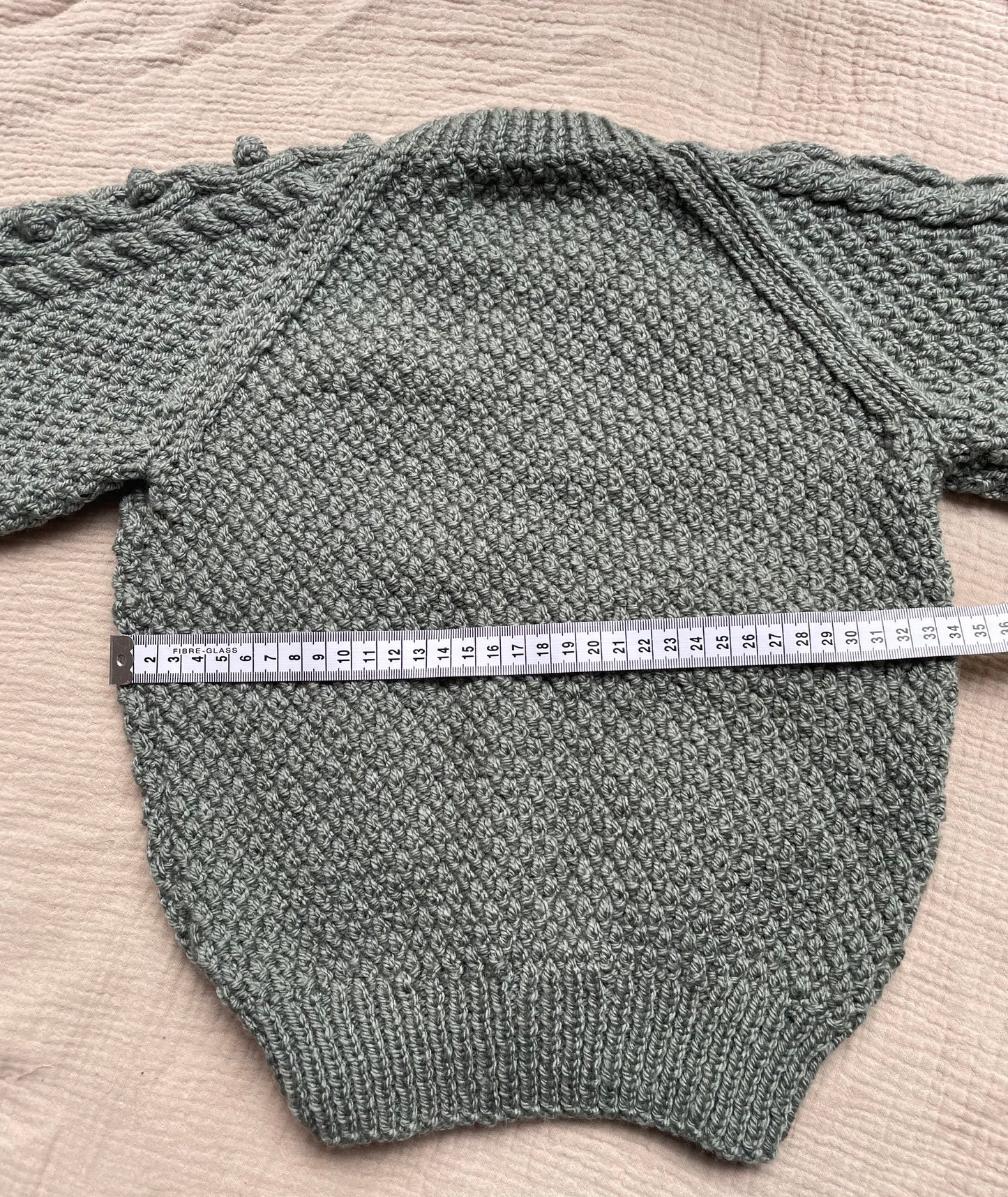 2-3 years pine aran cardigan