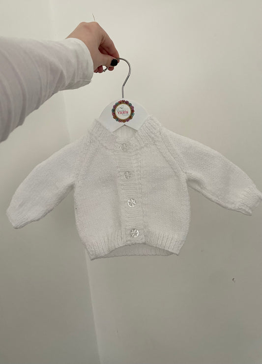 Newborn white Cardigan