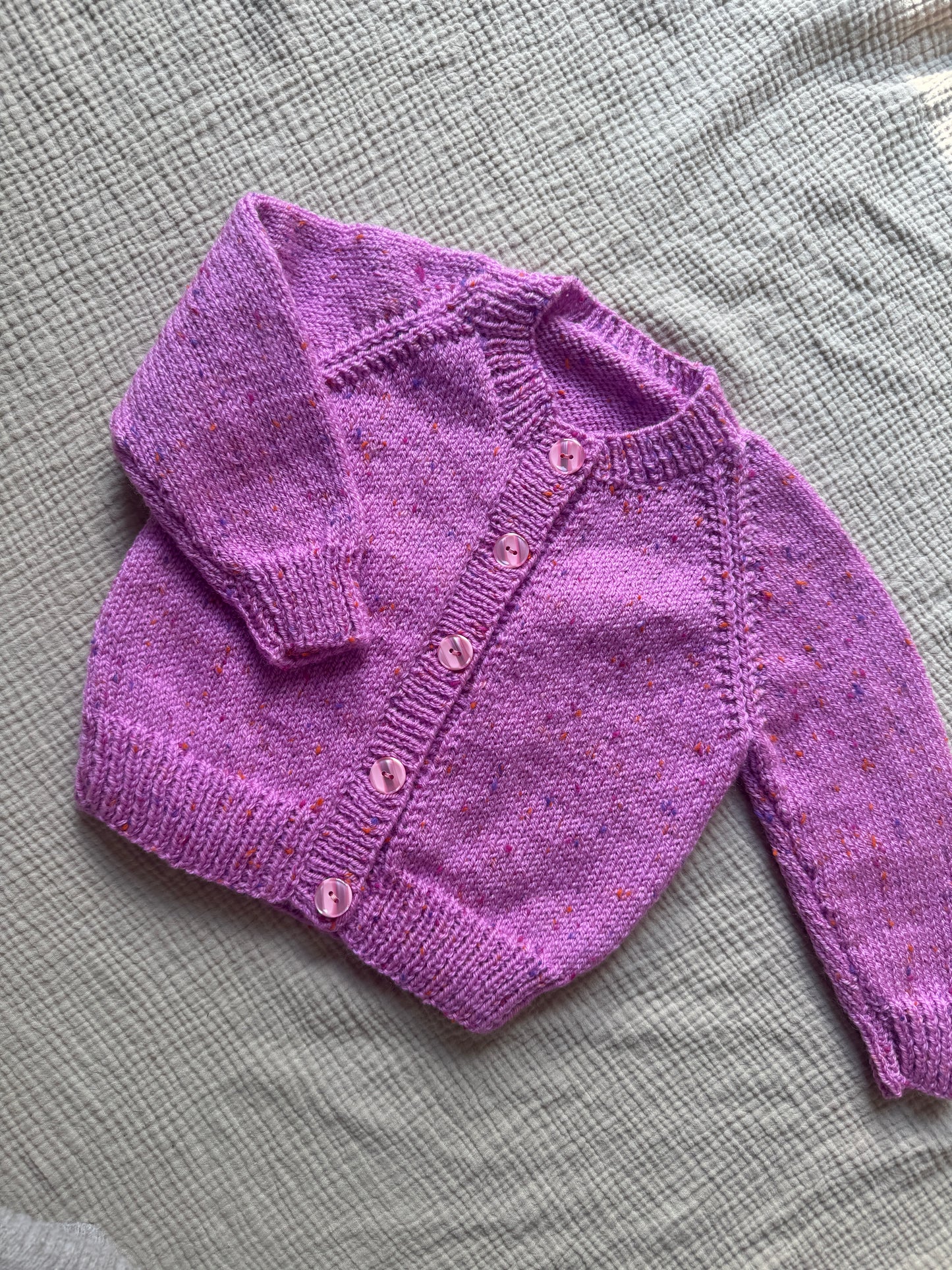 1-2 years lollipop pink fleck cardigan