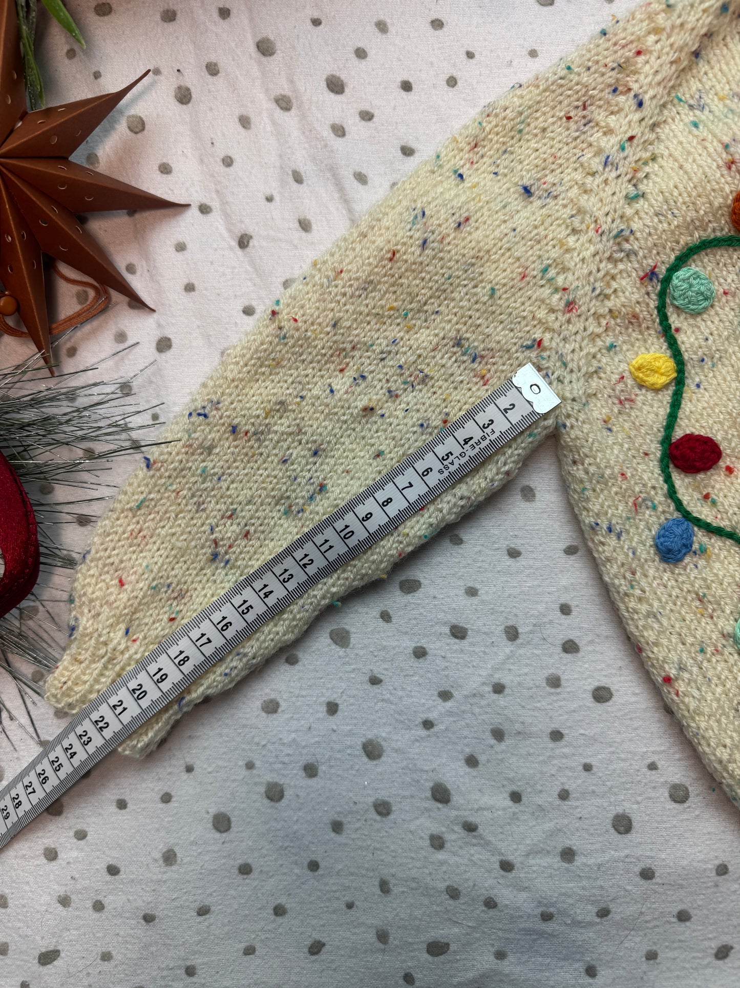 Merry & Bright 18-24 months cream fleck cardigan