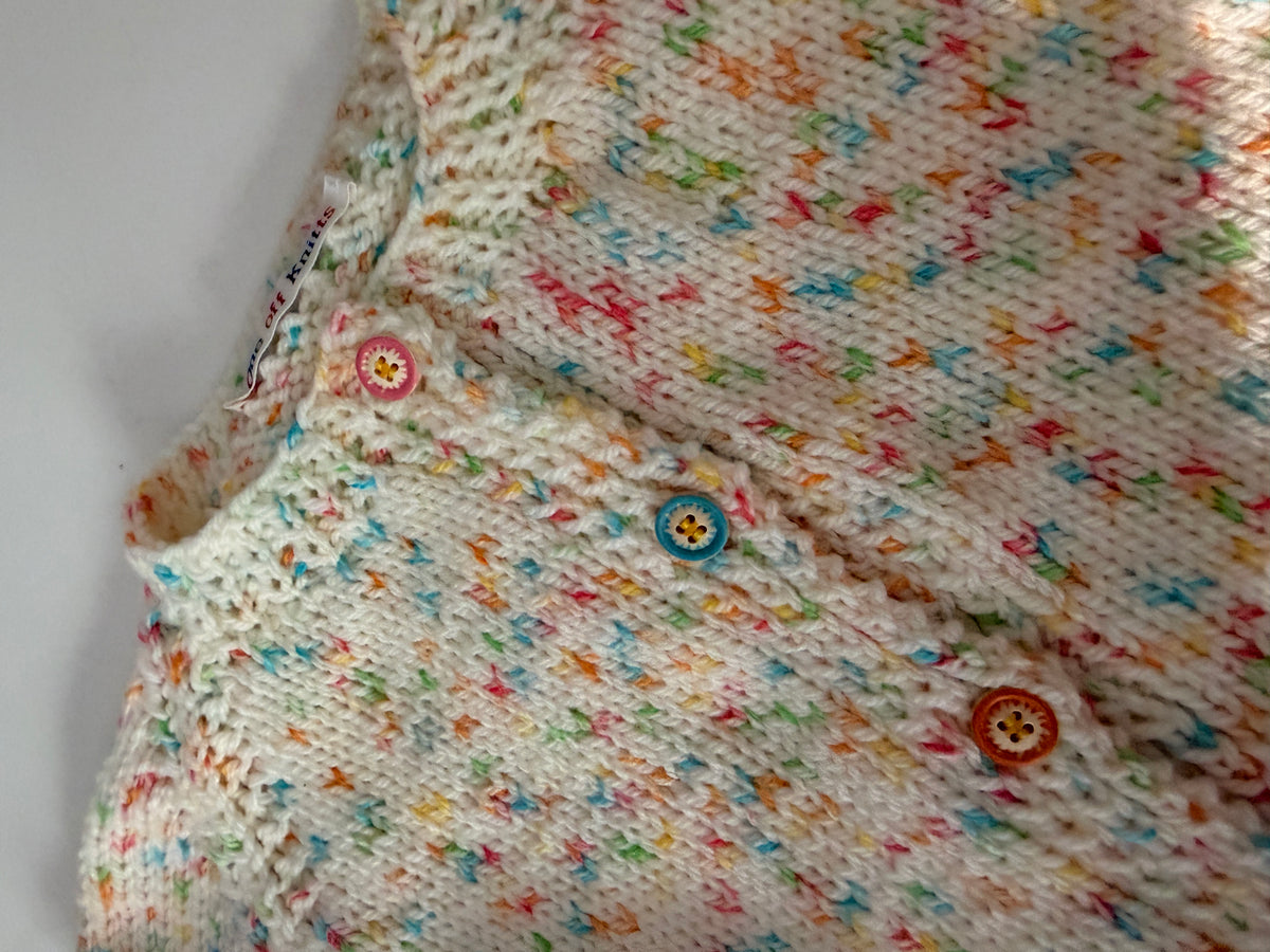 2-3 years Aran funfetti cardigan