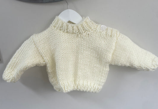 6-12m chunky cream jumper