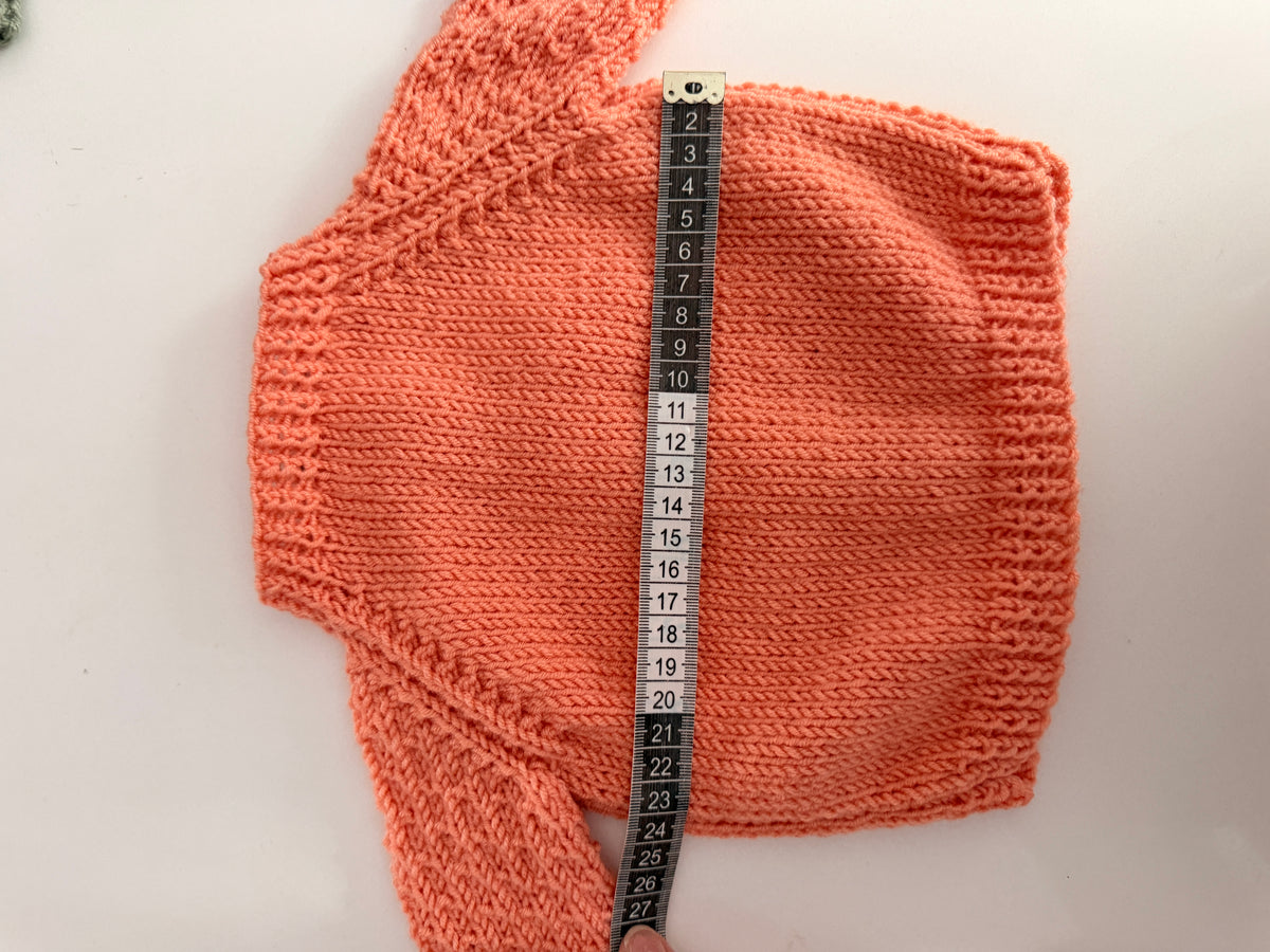 0-3m peach cardigan